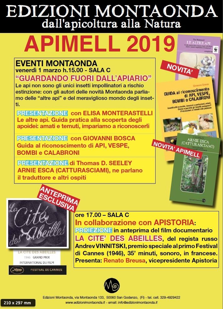 NOVITA' APIMELL 2019 – BOSCA, SEELEY e MONTERASTELLI